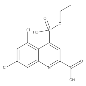 5,7-Dichloro-4-(ethoxyhydroxyphosphinyl)-2-quinolinecarboxylic acid结构式