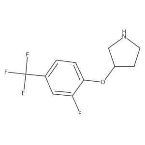 3-[2-Fluoro-4-(trifluoromethyl)phenoxy]pyrrolidine结构式