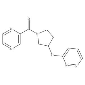 Pyrazin-2-yl(3-(pyridazin-3-yloxy)pyrrolidin-1-yl)methanone结构式