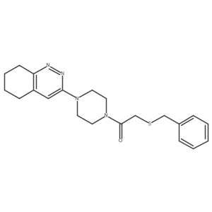 2-(Benzylthio)-1-(4-(5,6,7,8-tetrahydrocinnolin-3-yl)piperazin-1-yl)ethanone结构式