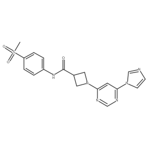 1-(6-(1H-imidazol-1-yl)pyrimidin-4-yl)-N-(4-(methylsulfonyl)phenyl)azetidine-3-carboxamide Structure
