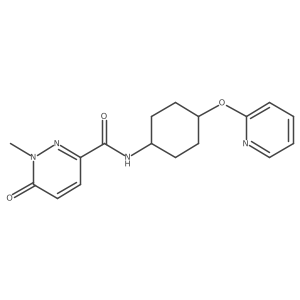 1-methyl-6-oxo-N-((1r,4r)-4-(pyridin-2-yloxy)cyclohexyl)-1,6-dihydropyridazine-3-carboxamide Structure