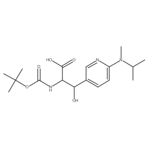 2-{[(Tert-butoxy)carbonyl]amino}-3-hydroxy-3-{6-[methyl(propan-2-yl)amino]pyridin-3-yl}propanoic acid结构式