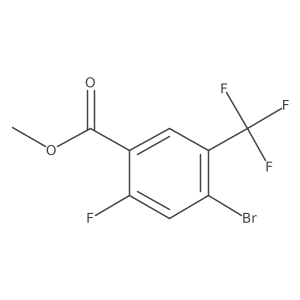 Methyl 4-bromo-2-fluoro-5-(trifluoromethyl)benzoate结构式