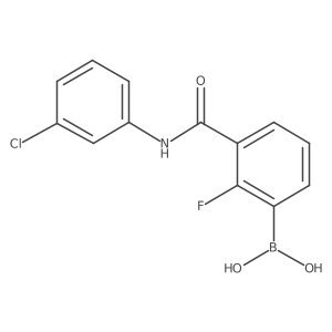 (3-((3-Chlorophenyl)carbamoyl)-2-fluorophenyl)boronic acid结构式