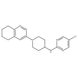 5-chloro-N-[1-(5,6,7,8-tetrahydrocinnolin-3-yl)piperidin-4-yl]pyrimidin-2-amine结构式