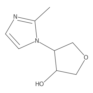 (3S)-4-(2-methyl-1H-imidazol-1-yl)oxolan-3-ol结构式