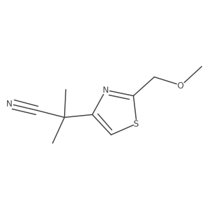 2-[2-(Methoxymethyl)-1,3-thiazol-4-yl]-2-methylpropanenitrile Structure
