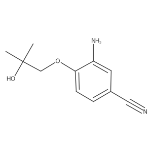 3-Amino-4-(2-hydroxy-2-methylpropoxy)benzonitrile结构式