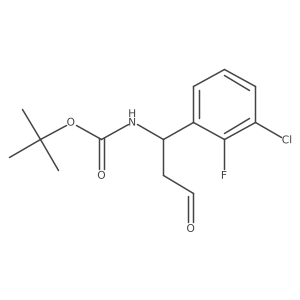 tert-butyl N-[(1S)-1-(3-chloro-2-fluorophenyl)-3-oxopropyl]carbamate结构式
