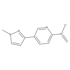 5-(1-methyl-1H-pyrazol-3-yl)-2-nitropyridine结构式