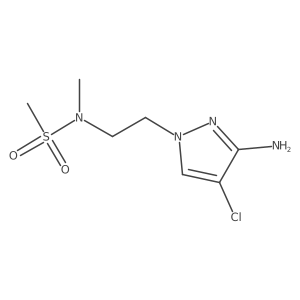 N-[2-(3-amino-4-chloro-1H-pyrazol-1-yl)ethyl]-N-methylmethanesulfonamide Structure