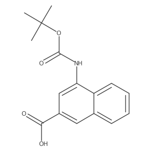 4-((tert-Butoxycarbonyl)amino)-2-naphthoic acid结构式