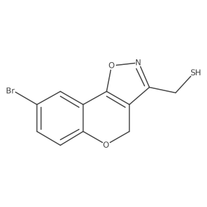 {8-bromo-4H-chromeno[3,4-d][1,2]oxazol-3-yl}methanethiol Structure