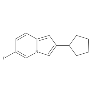 2-Cyclopentyl-6-fluoroindolizine结构式