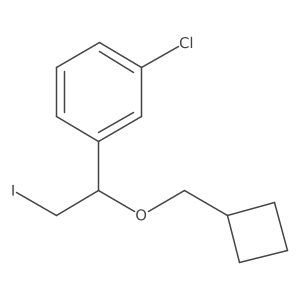 1-Chloro-3-[1-(cyclobutylmethoxy)-2-iodoethyl]benzene结构式