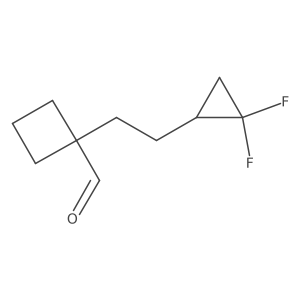 1-[2-(2,2-Difluorocyclopropyl)ethyl]cyclobutane-1-carbaldehyde结构式
