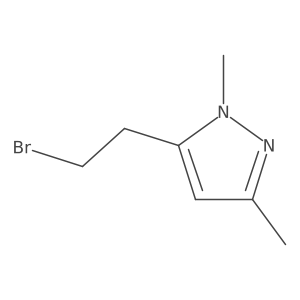 5-(2-bromoethyl)-1,3-dimethyl-1H-pyrazole结构式
