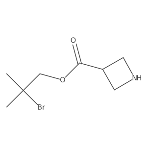 2-Bromo-2-methylpropyl azetidine-3-carboxylate结构式