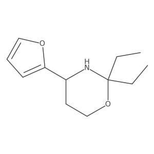 2,2-Diethyl-4-(furan-2-yl)-1,3-oxazinane Structure