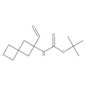 tert-butyl N-(2-formylspiro[3.3]heptan-2-yl)carbamate Structure