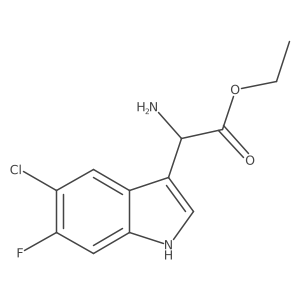 ethyl 2-amino-2-(5-chloro-6-fluoro-1H-indol-3-yl)acetate结构式
