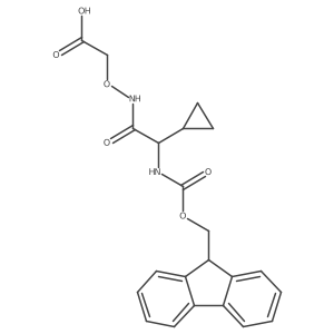 2-{[2-cyclopropyl-2-({[(9H-fluoren-9-yl)methoxy]carbonyl}amino)acetamido]oxy}acetic acid Structure
