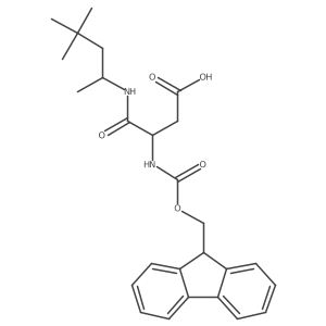 3-[(4,4-dimethylpentan-2-yl)carbamoyl]-3-({[(9H-fluoren-9-yl)methoxy]carbonyl}amino)propanoic acid结构式