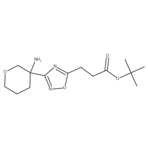 Tert-butyl 3-[3-(3-aminooxan-3-yl)-1,2,4-oxadiazol-5-yl]propanoate结构式