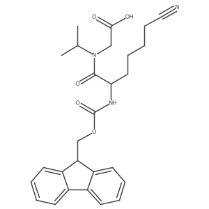2-[6-cyano-2-({[(9H-fluoren-9-yl)methoxy]carbonyl}amino)-N-(propan-2-yl)hexanamido]acetic acid结构式