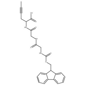 2-{2-[2-({[(9H-fluoren-9-yl)methoxy]carbonyl}amino)acetamido]acetamido}hex-4-ynoic acid结构式