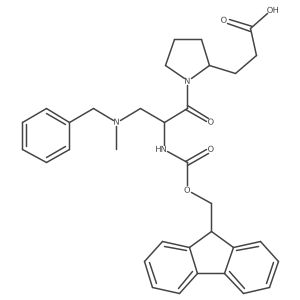3-(1-{3-[benzyl(methyl)amino]-2-({[(9H-fluoren-9-yl)methoxy]carbonyl}amino)propanoyl}pyrrolidin-2-yl)propanoic acid Structure