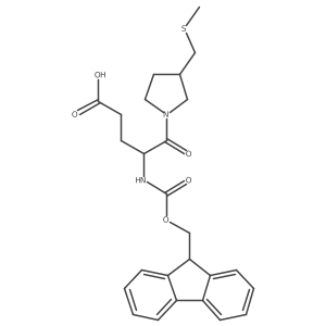 4-({[(9H-fluoren-9-yl)methoxy]carbonyl}amino)-5-{3-[(methylsulfanyl)methyl]pyrrolidin-1-yl}-5-oxopentanoic acid结构式