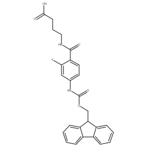 4-{[4-({[(9H-fluoren-9-yl)methoxy]carbonyl}amino)-2-fluorophenyl]formamido}butanoic acid结构式