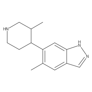 5-Methyl-6-(3-methyl-4-piperidinyl)-1H-indazole结构式