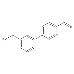 5-[3-(Aminomethyl)phenyl]pyridine-2-carbaldehyde Structure