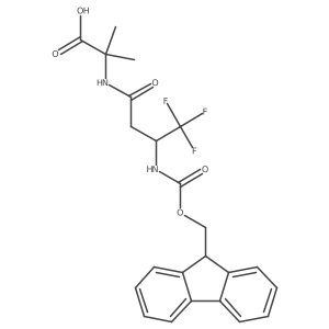 2-[3-({[(9H-fluoren-9-yl)methoxy]carbonyl}amino)-4,4,4-trifluorobutanamido]-2-methylpropanoic acid Structure