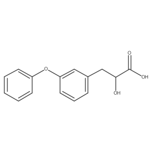 2-Hydroxy-3-(3-phenoxyphenyl)propanoic acid结构式