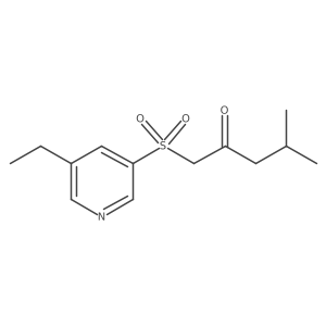 1-[(5-Ethylpyridin-3-yl)sulfonyl]-4-methylpentan-2-one Structure