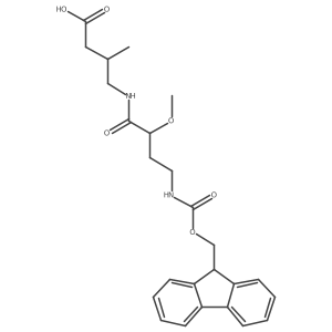 4-[4-({[(9H-fluoren-9-yl)methoxy]carbonyl}amino)-2-methoxybutanamido]-3-methylbutanoic acid Structure