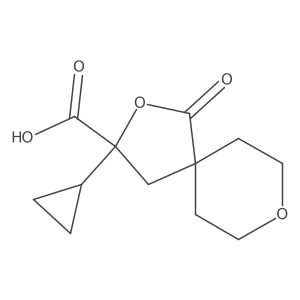3-Cyclopropyl-1-oxo-2,8-dioxaspiro[4.5]decane-3-carboxylic acid Structure