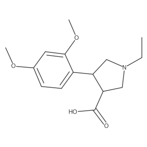 4-(2,4-Dimethoxyphenyl)-1-ethylpyrrolidine-3-carboxylic acid Structure
