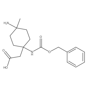2-(4-Amino-1-{[(benzyloxy)carbonyl]amino}-4-methylcyclohexyl)acetic acid结构式