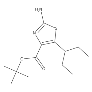Tert-butyl 2-amino-5-(pentan-3-yl)-1,3-thiazole-4-carboxylate Structure