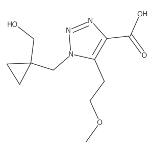 1-{[1-(hydroxymethyl)cyclopropyl]methyl}-5-(2-methoxyethyl)-1H-1,2,3-triazole-4-carboxylic acid结构式