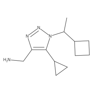 [1-(1-cyclobutylethyl)-5-cyclopropyl-1H-1,2,3-triazol-4-yl]methanamine结构式