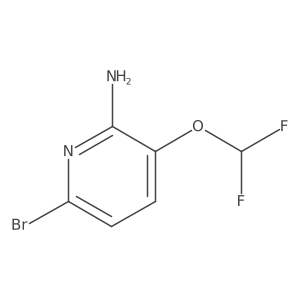 6-Bromo-3-(difluoromethoxy)pyridin-2-amine结构式