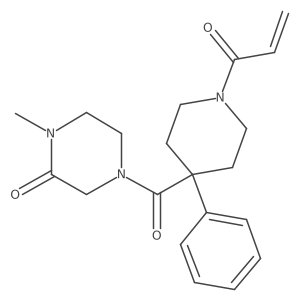 1-Methyl-4-(4-phenyl-1-prop-2-enoylpiperidine-4-carbonyl)piperazin-2-one结构式
