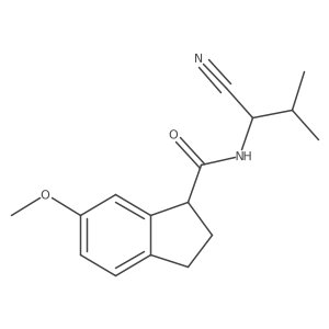 N-[(1R)-1-Cyano-2-methylpropyl]-6-methoxy-2,3-dihydro-1H-indene-1-carboxamide结构式