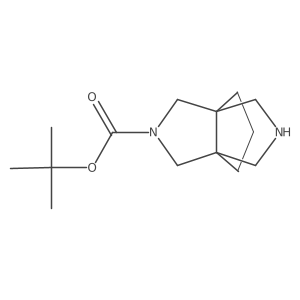 tert-Butyl dihydro-1H,4H-3a,6a-(methanoiminomethano)cyclopenta[c]pyrrole-2(3H)-carboxylate结构式